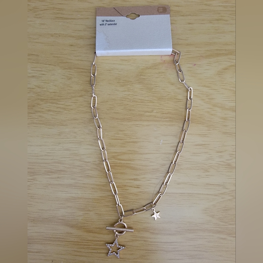 Buckle Brand Gold Toned Chain with Star Charms